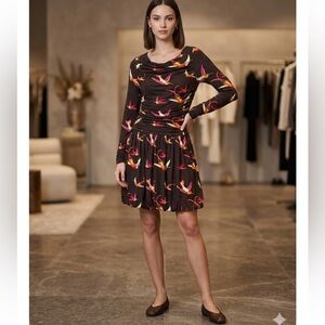 Leota Bird Dress NWOT